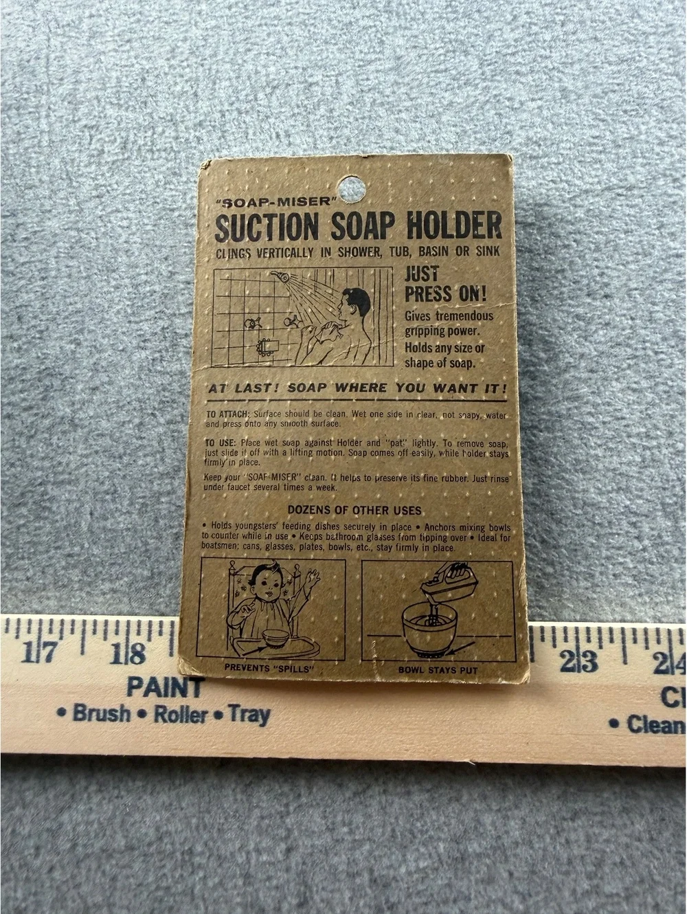 Vintage TG&Y Golden T Soap Miser Suction Soap Holder NOS 39¢ Aqua MCM